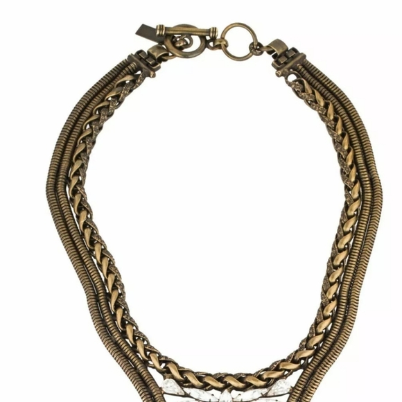 NWT $678 AUDEN Devon Brass Statement Couture Choker Runway Necklace AUSTRIA - Picture 4 of 5